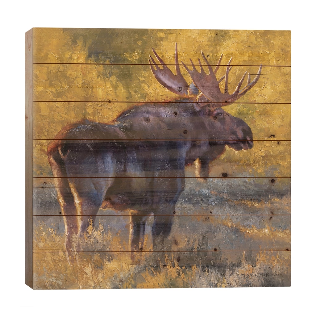 Brush Hog Print On Wood by Mark McKenna - Multi-Color