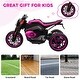 preview thumbnail 6 of 14, 12V Three-wheel Ride On Motorcycle - Rosy