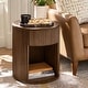 preview thumbnail 19 of 22, Bert Modern 22" Tall Round Solid Wood Full Assembly End Table WIth Storage By HUALALA HOME
