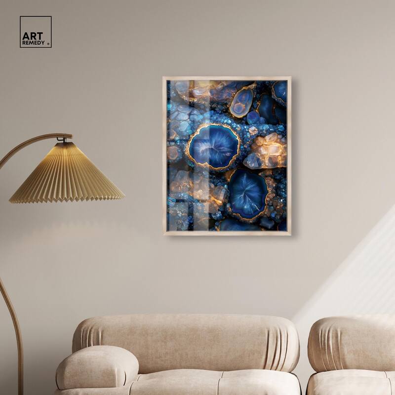 Oceanic Gold Sparkle Shadowbox by Art Remedy