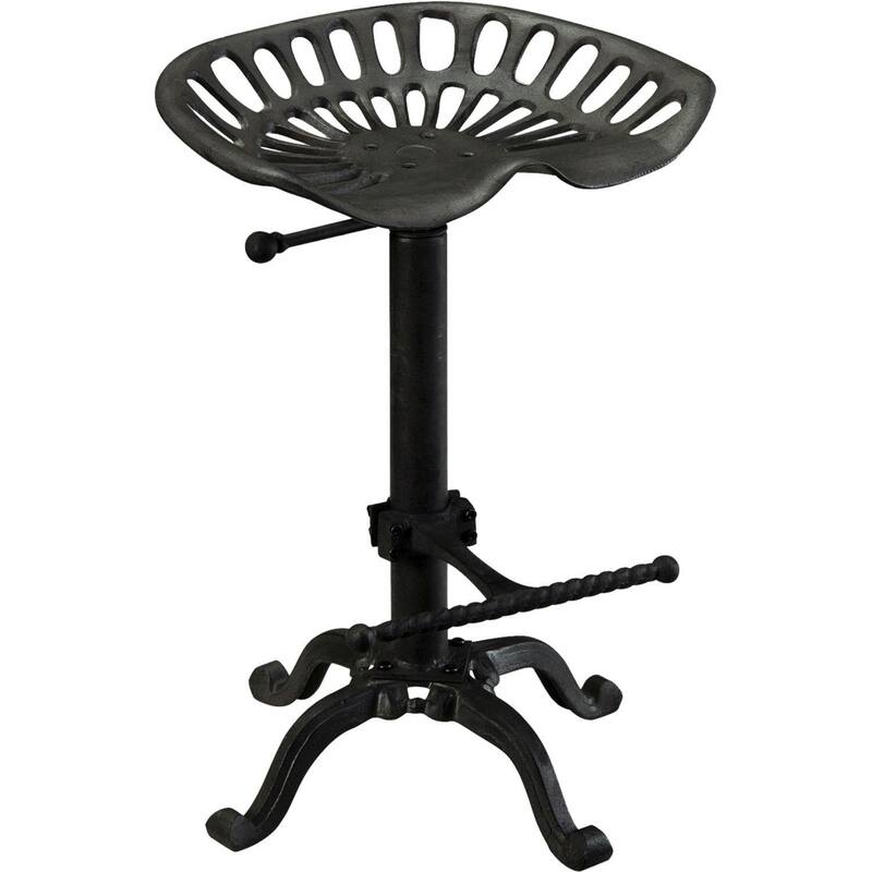 Tractor Seat Adjustable Barstool - 22.5" - Black