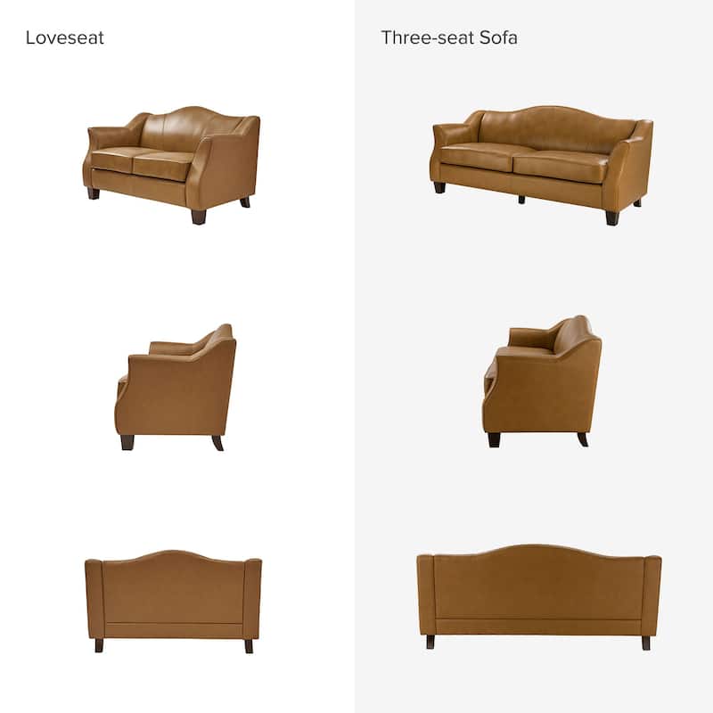 Franco Traditional Genuine Leather Sofa Set of 2 by HULALA HOME