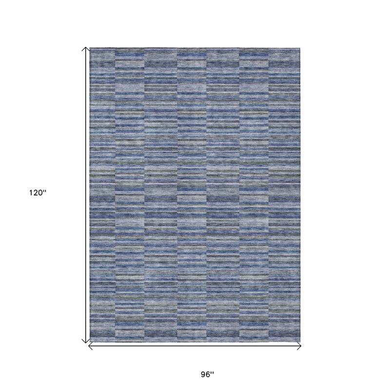 HomeRoots Striped Transitional Rectangle Outdoor Rug