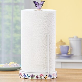 Home Stand Paper Towel Holder Iron Standing Sunflower Kitchen Roll Stand  Lifelike Butterfly/Bee Paper Towel Stand Decorative