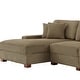 preview thumbnail 85 of 132, 118" W Corduroy L-shape Modular Sectional Sofa with Pillows