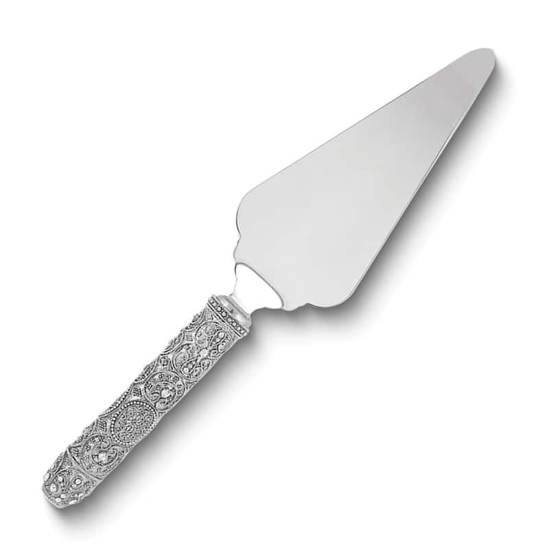Curata Silver-Plated with Austrian Crystals Pie Server