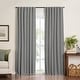 preview thumbnail 1 of 2, Harrow Solid Texture Blackout Window Single Curtain Panel 52"x108" - Dark Gray