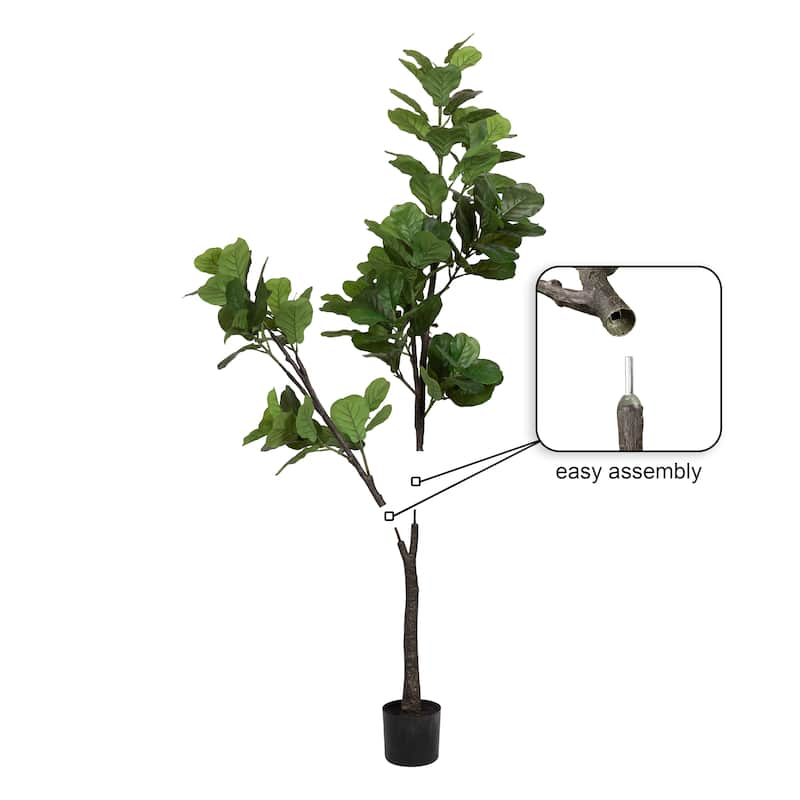 Kate and Laurel Fidmont Faux Fiddle Fig Tree