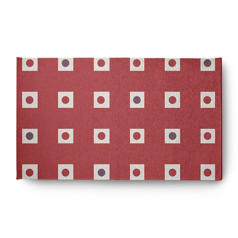 Li'l Boxes Indoor/Outdoor Rug - Ligonberry Red - 3' x 5'
