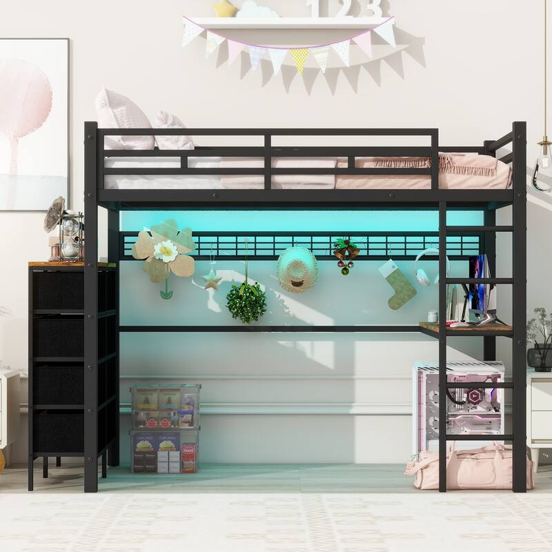 Heavy Metal Bunk Beds with Ladder Kids Bed Frame Twin / Twin XL / Full / Queen Size🏕️