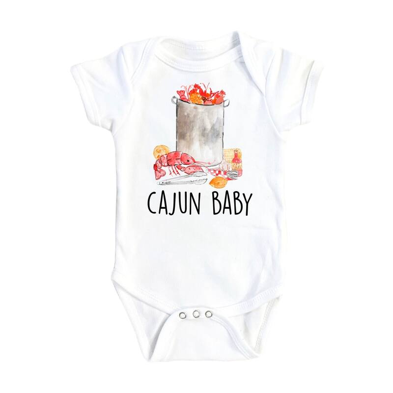 Cajun Baby Pot- Baby Boy Girl Clothes Infant Bodysuit Funny Cute Newborn - White - 3-6M