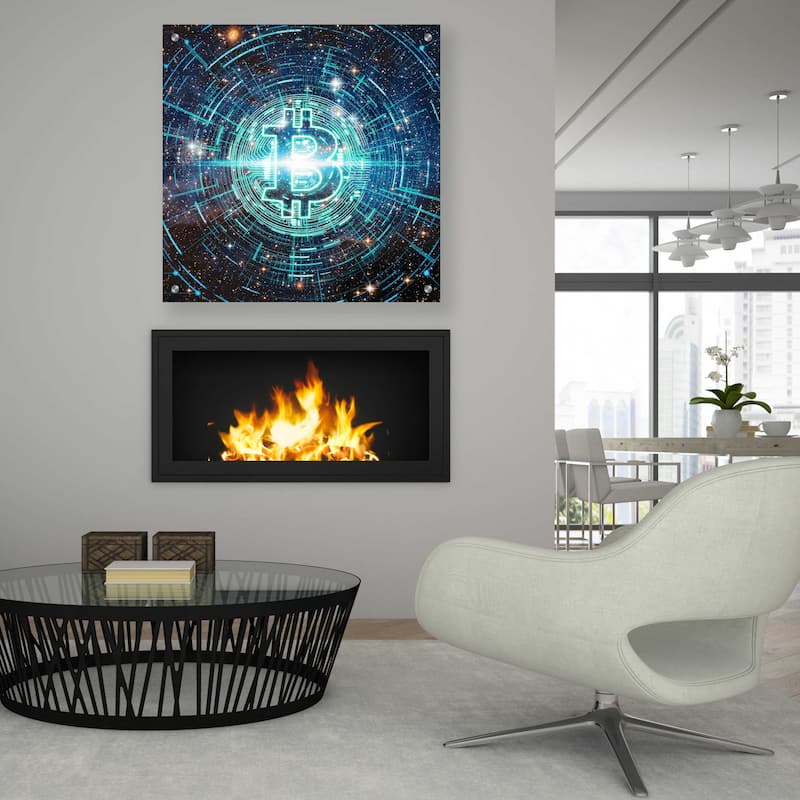 Epic Art 'Cyber Bitcoin', Acrylic Glass Wall Art