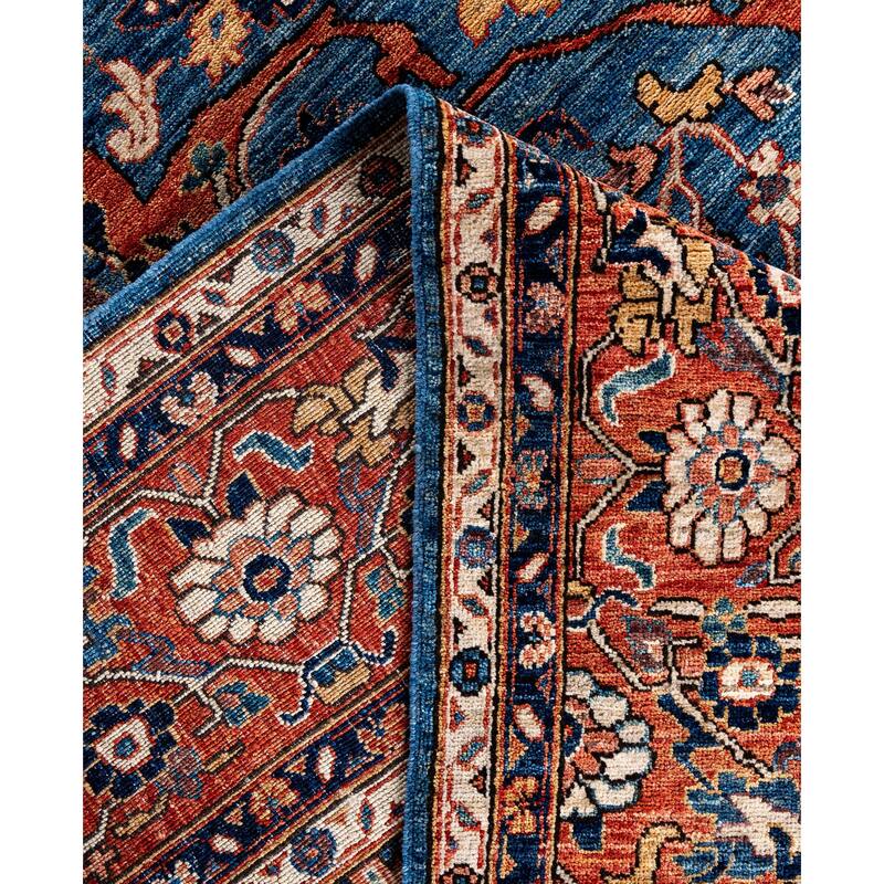 Serapi One-of-a-Kind Hand-Knotted Area Rug - Blue - 9' 1" x 12' 3"