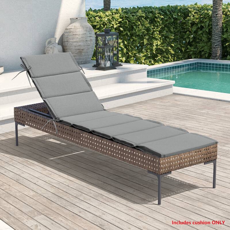 Outdoor Chaise Lounge Chair Cushion Patio Sun Lounger Cushion Sunbed Seating Pad