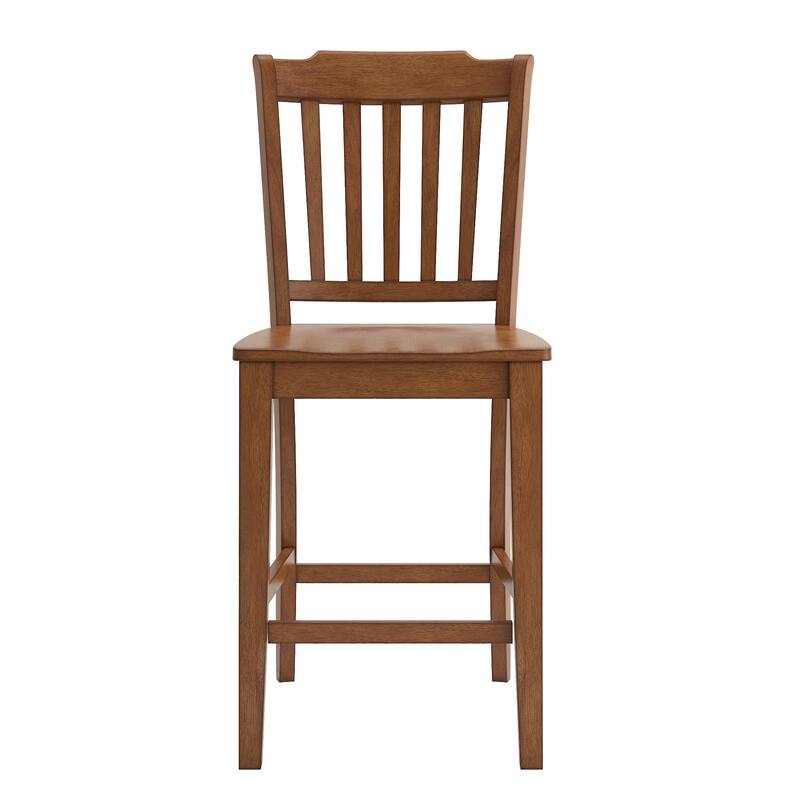 Eleanor Slat Back Wood Counter Chairs (Set of 2) by iNSPIRE Q Classic