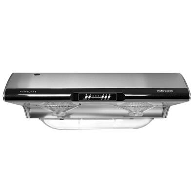 Hauslane C395 Under Cabinet Range Hood, Auto Clean, 6 Speeds, Incandescent, 3 Way Venting, Stainless Steel