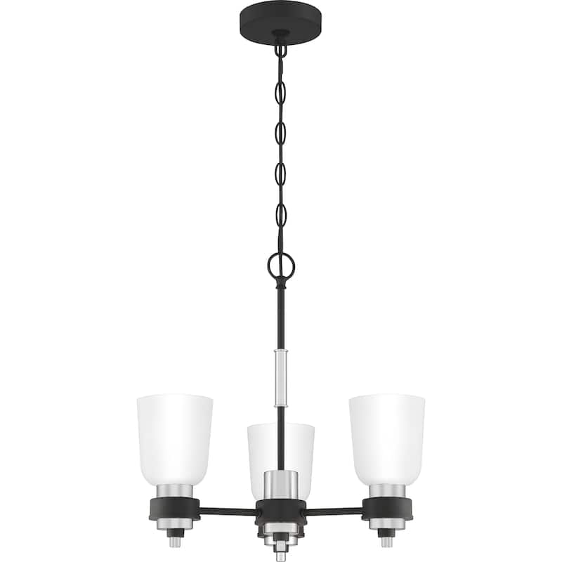 Quoizel Conrad 3-Light 19" Transitional Chandelier in Brushed Nickel