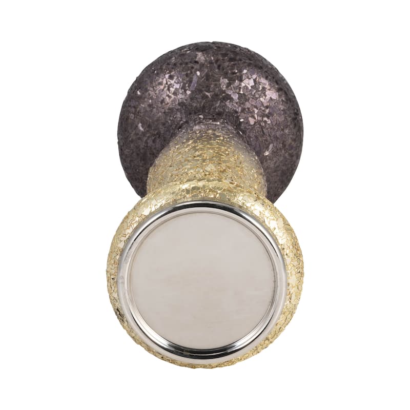 Sagebrook Home Ombre Crackled Glass Candle Holder