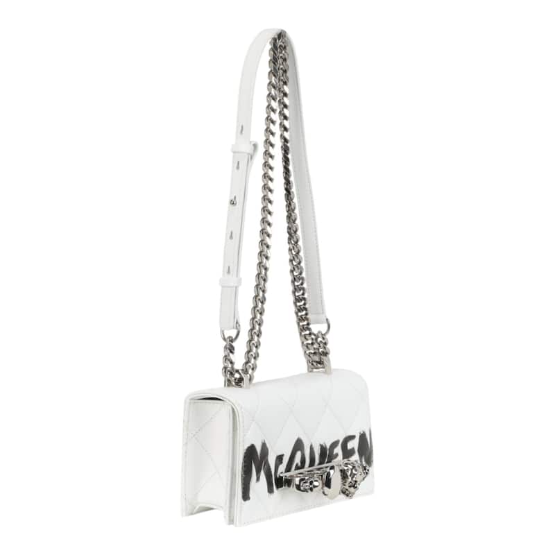 Alexander McQueen Mini Graffiti Jeweled Shoulder Bag