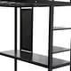 preview thumbnail 5 of 6, Black Metal Loft Bed with Long Desk