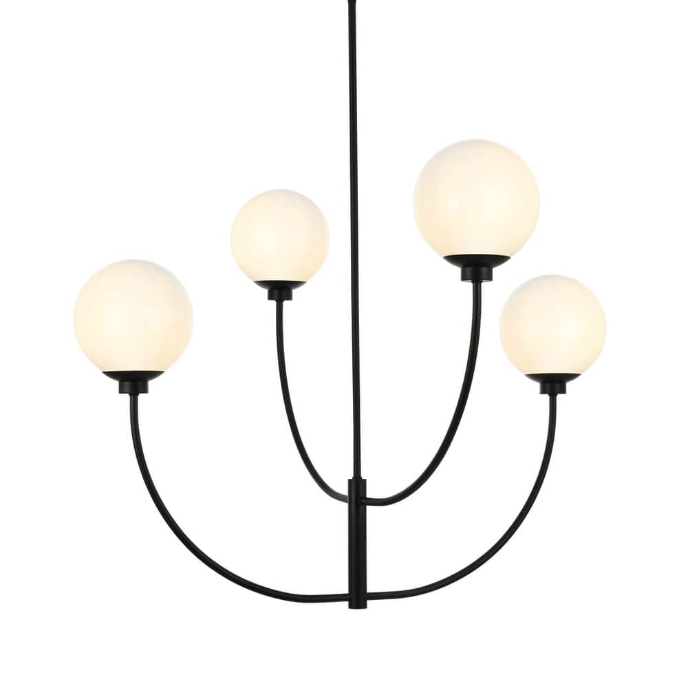 Elegant Lighting LD814D36 Nyomi 4 Light 36" Wide Chandelier