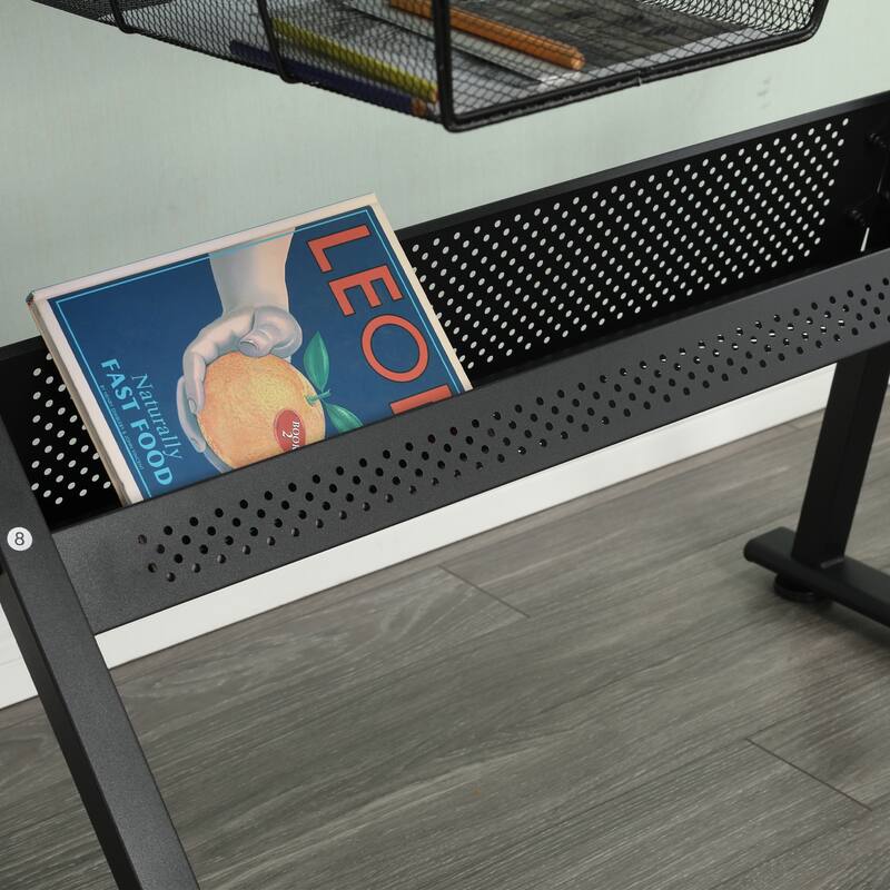 Drafting Table, 0-75° Adjustable Glass Top Artist Table, Height Adjustable Drafting Desk with Large Storage for Painting