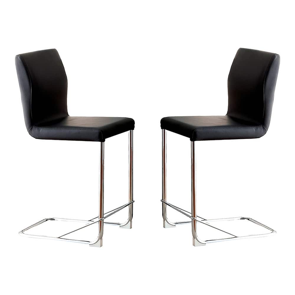 Raji Modern Faux Leather Counter Height Stools (Set of 2) by Furniture of America