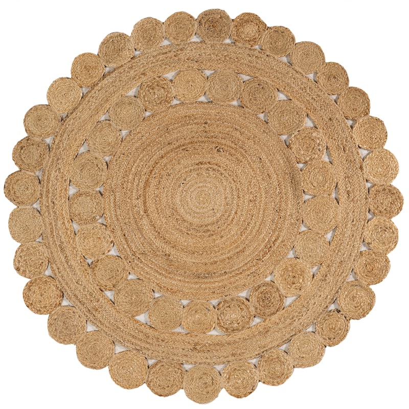 JONATHAN Y Isla Round Natural Jute hippie Circle Area Rug - 5' Round