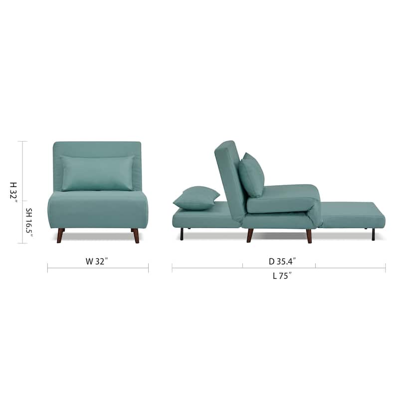 Artdeco Home - Tustin Upholstered Convertible Lounge/ Sleeper Chair