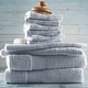 preview thumbnail 39 of 89, Empyrean 100 Percent Cotton Ultra Soft and Absorbent Bath Towel Set 2 bath 2 hand towels 6 washcloths - Ice Blue