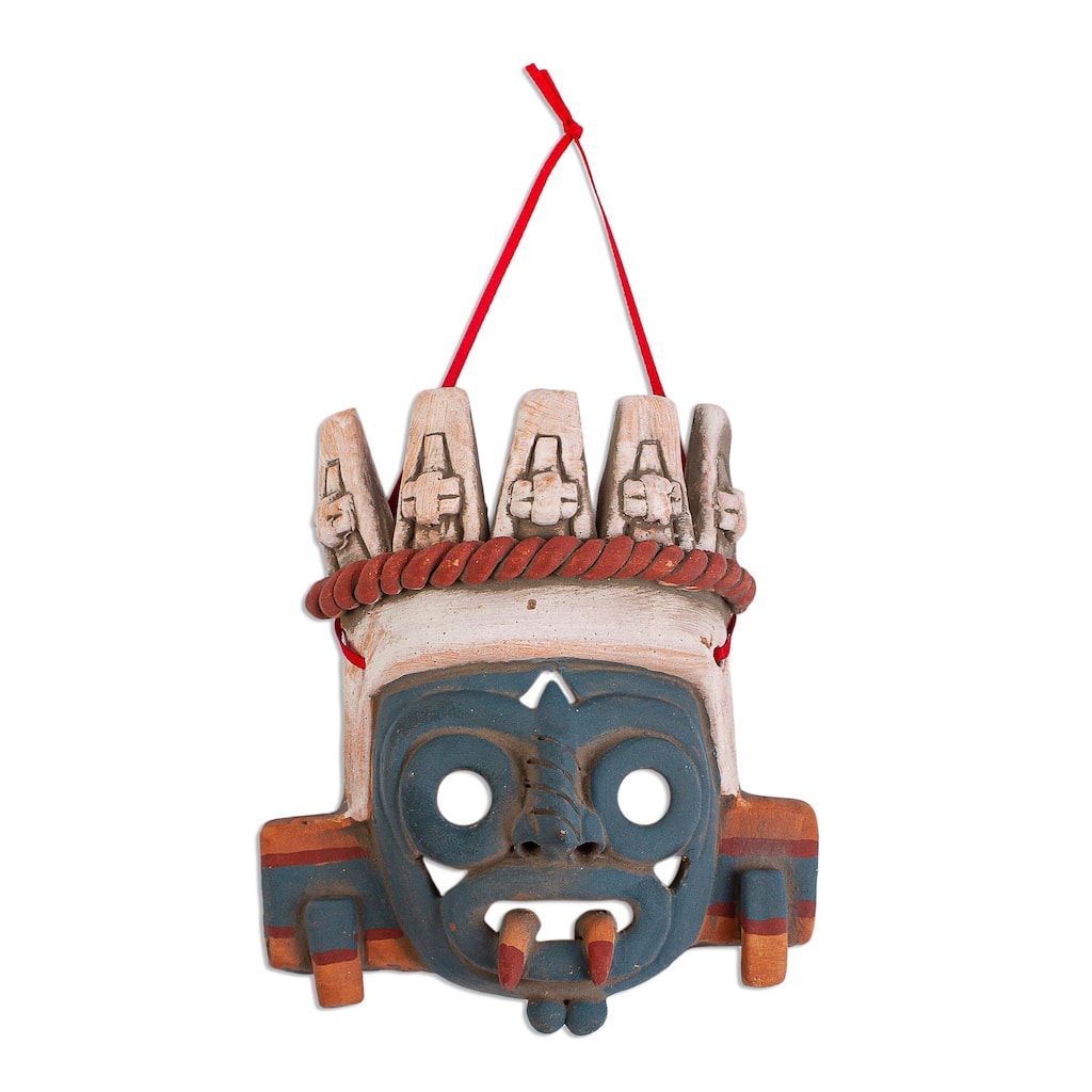 Novica Handmade Tlaloc Ceramic Wall Accent