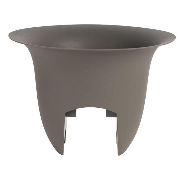 Bloem MR1260 Modica Round Rail Planter, Peppercorn, 12"