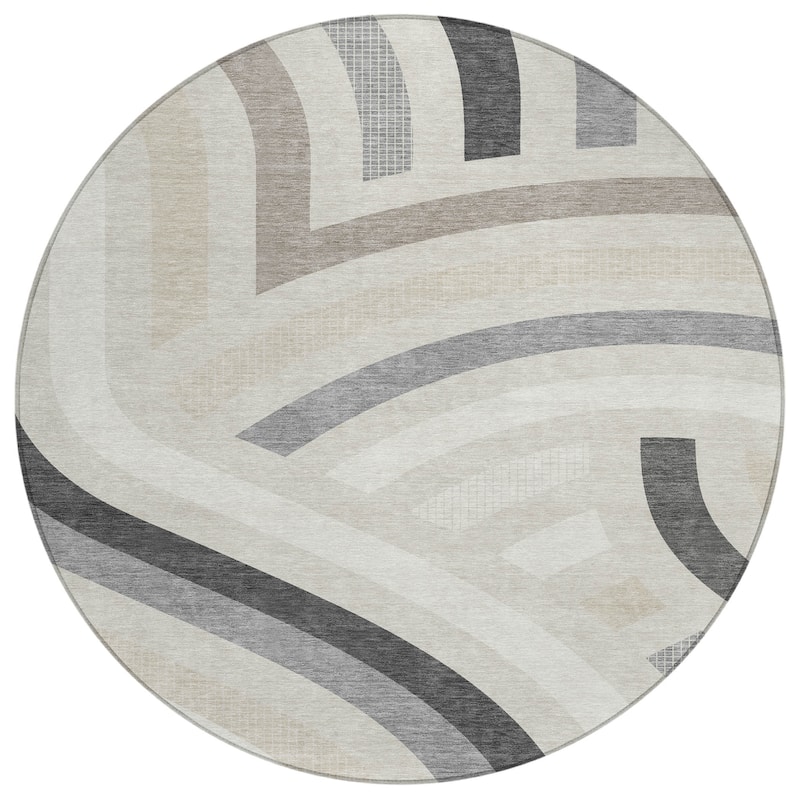 Machine Washable Indoor/ Outdoor Modern Jalen Chantille Rug