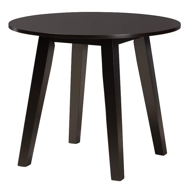 Ellie Modern Beige Fabric and Dark Brown Finished Wood 5-Piece Dining Set