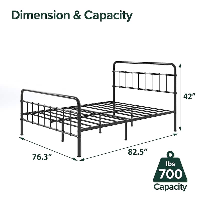 Priage by ZINUS Metal Platform Bed Frame - Black - King