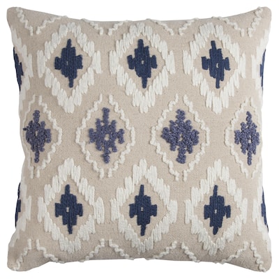 Rizzy Home Textured Ikat Diamond Throw Pillow