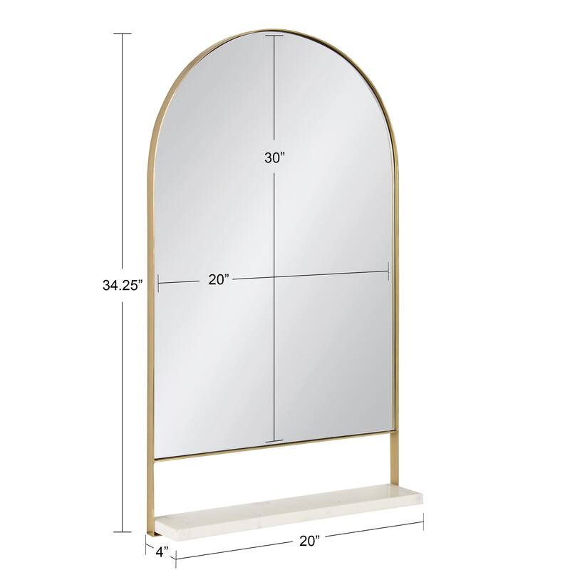 Kate and Laurel Chadwin Wall Mirror with Shelf