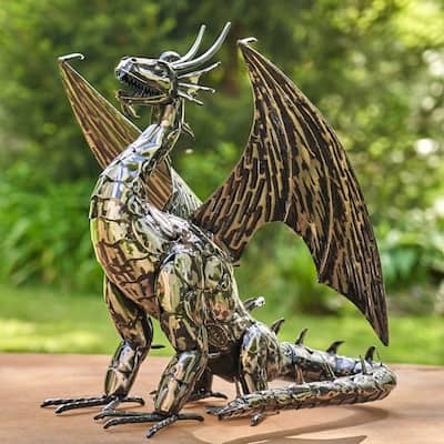 Metal Dragon Statue "Alexander"