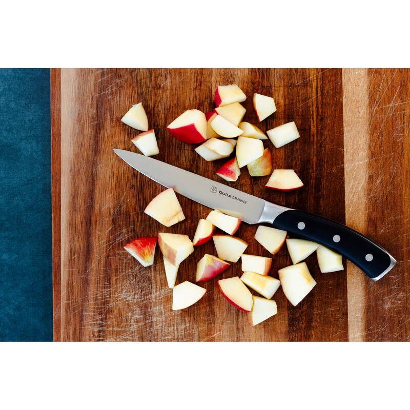 Dura Living Elite 3-Piece Kitchen Knife Set - Forged German Steel Blades, Includes Chef, Utility, and Paring Knives