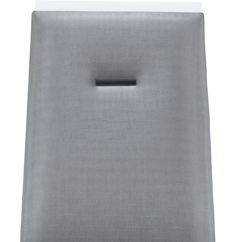 HomeRoots Set of Two Gray And White Upholstered Faux Leather Dining Side Chairs - 18.7' X '42.91' X '24.21