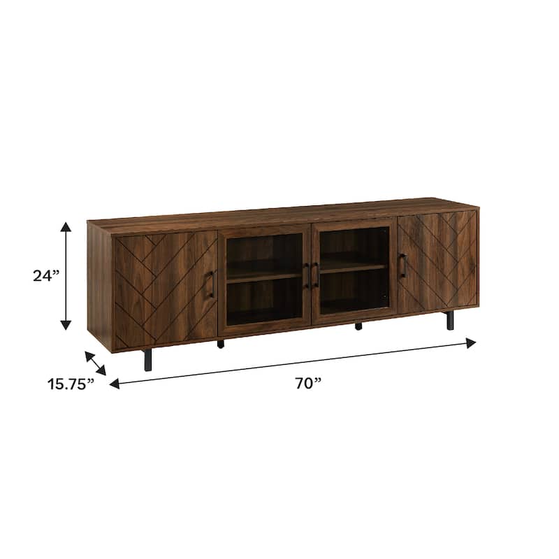 Middlebrook 70-Inch 4-Door Herringbone TV Stand