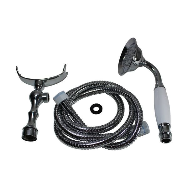 slide 2 of 11, Handheld Telephone Shower Head Set With 58in Flex Hose Chrome Renovators Supply Chrome