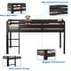 preview thumbnail 12 of 18, Gymax Twin Size Loft Bed Wooden Slats Support Loft Bed Frame w/ Ladder