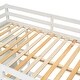 preview thumbnail 8 of 7, Full Loft Bed Pine Kids Bed with Desk Shelves and Ladder, White