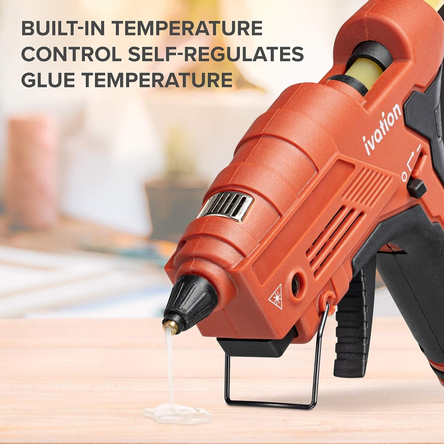 Stalwart 4V Cordless Glue Gun Kit with 15 Second Warm-Up, Red
