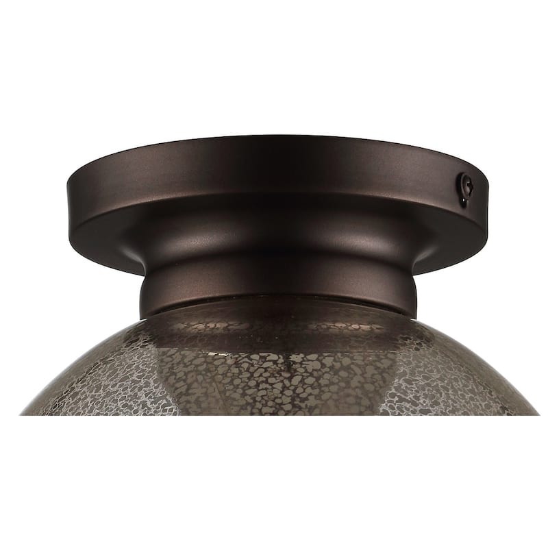 Duo 7.75" Metal/Glass LED Flush Mount, by JONATHAN Y