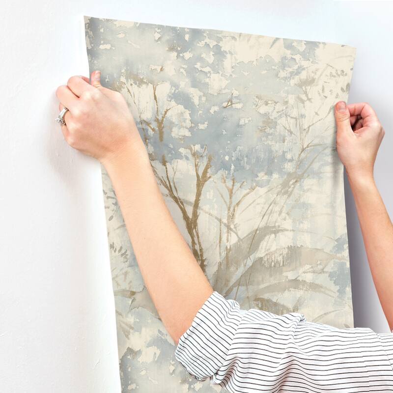 A-Street Prints Mistwood Blue Forest Wallpaper