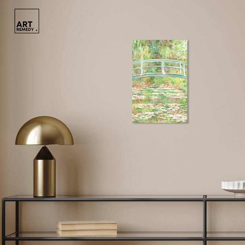 Art Remedy The Garden Gallery Wrapped Impressionism 1 Piece Canvas Wall Art /Monet And Van Gogh Inspired Art