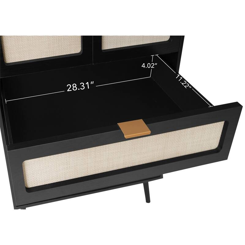 5 Drawer Cabinet, Accent Storage Cabinet, Suitable for Living Room, Bedroom, Dining Room, Study