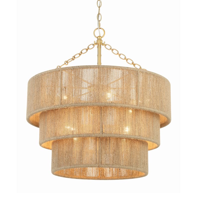 Crystorama Lighting Group SHY-10907 Shyla 10 Light 24" Wide Drum - Soft Gold